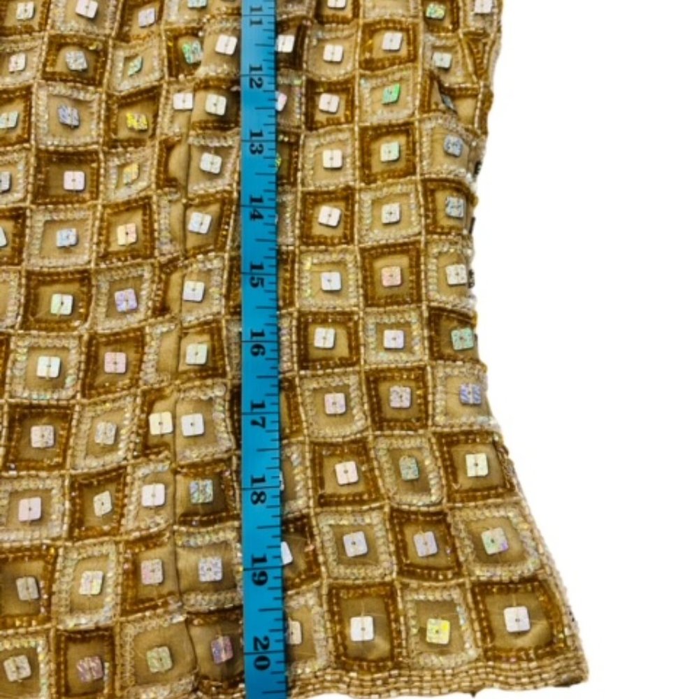K.C.‎ Malhan Sequined Beaded Sleeveless Small Top Gorgeous! Dressy BOHO CITY - Picture 5 of 11